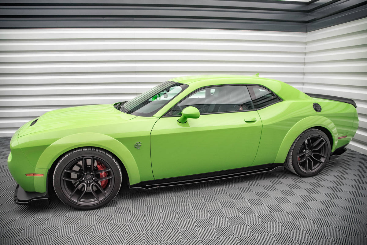 Street+ Seitenschweller Leisten passend für Dodge Challenger SRT Hellcat Widebody Mk3 schwarz Hochglanz – Ansicht 4