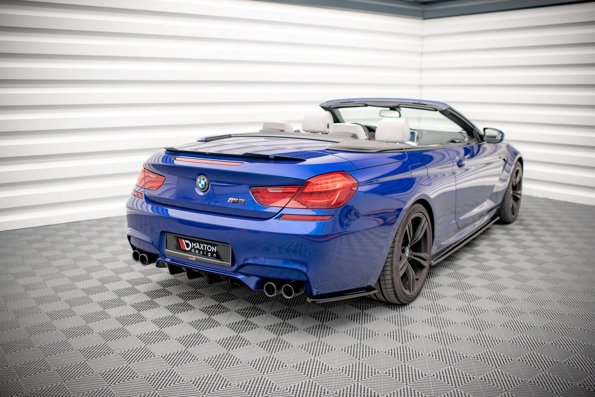 Diffusor Heck Ansatz passend für BMW M6 Gran Coupe / Coupe / Cabriolet F06 / F13 / F12 schwarz Hochglanz – Ansicht 1