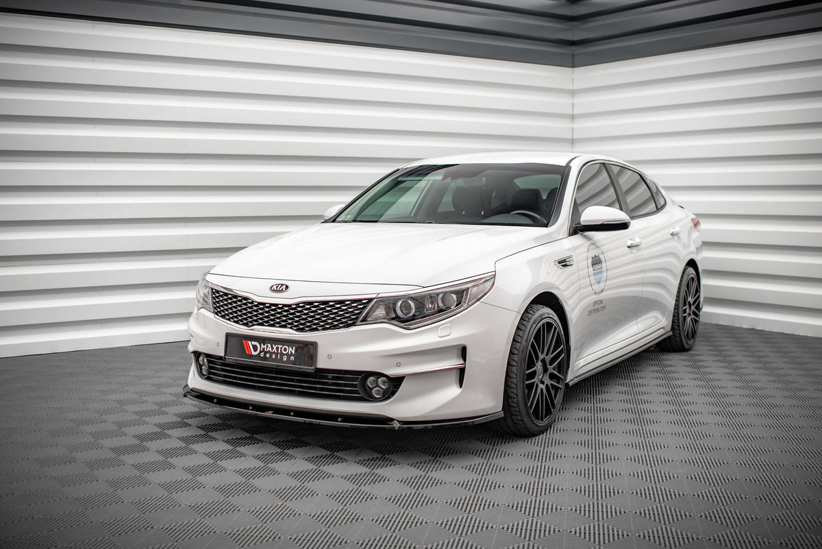 Street+ Spoilerlippe Front Ansatz V.1 passend für Kia Optima Mk4 schwarz Hochglanz – Ansicht 4