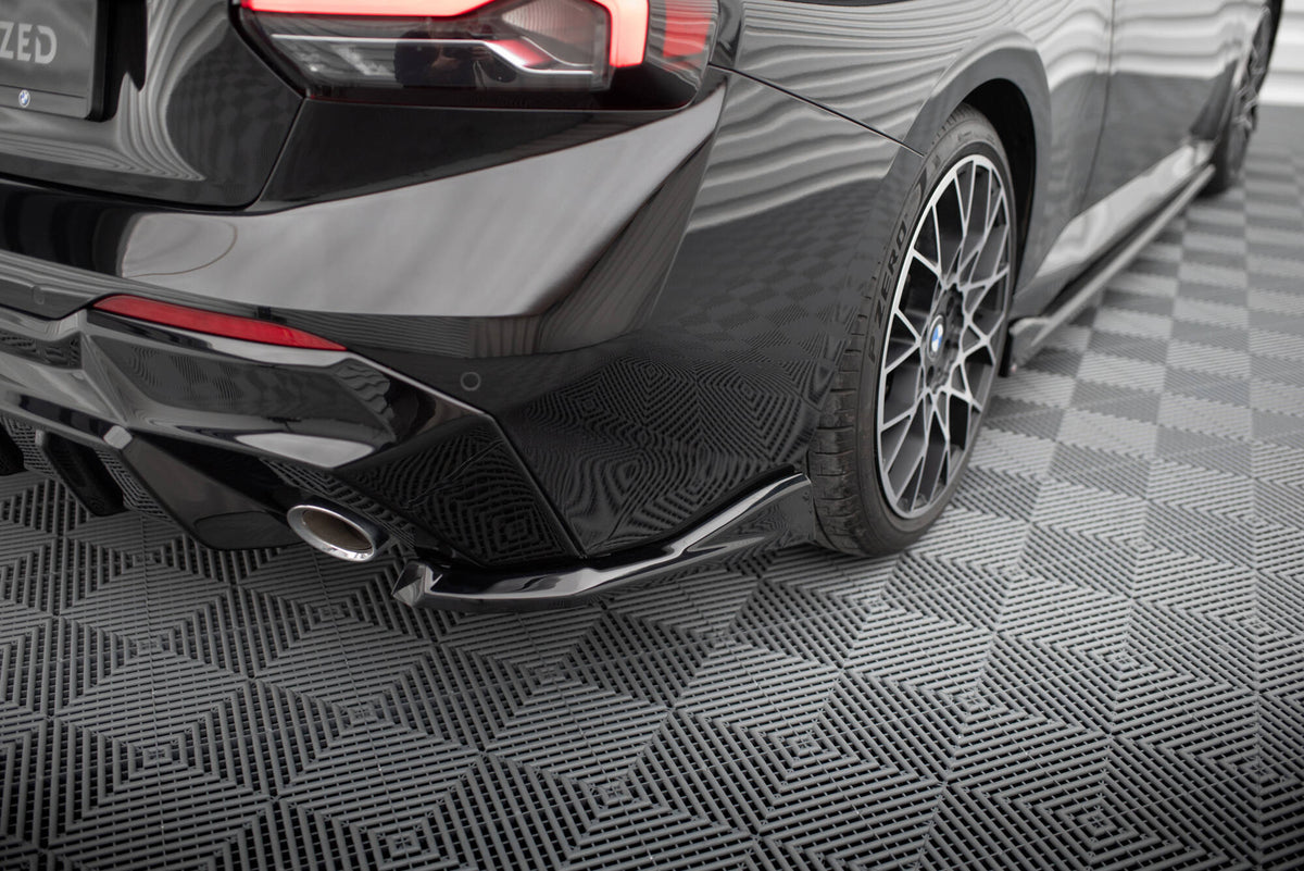 Heck Ansatz Flaps Diffusor V.4 passend für BMW 2 G42 schwarz Hochglanz – Ansicht 3