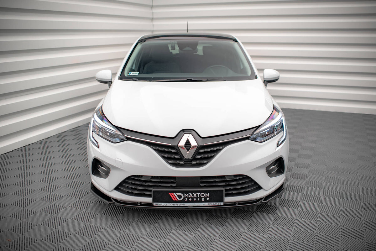 Street+ Spoilerlippe Front Ansatz V.1 passend für Renault Clio Mk5 schwarz Hochglanz – Ansicht 3