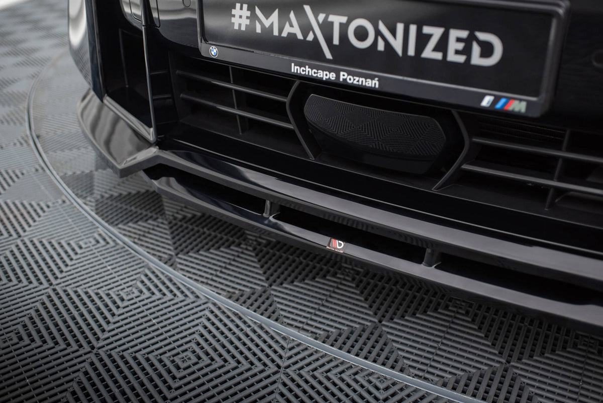 Street+ Spoilerlippe Front Ansatz V.1 passend für BMW XM G09 schwarz Hochglanz – Ansicht 4