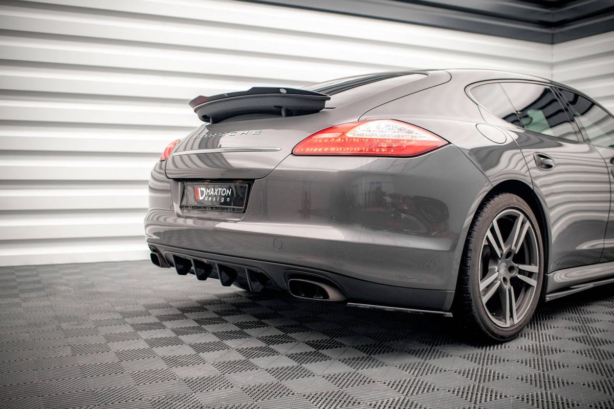 Diffusor Heck Ansatz passend für Porsche Panamera / Panamera Diesel 970 schwarz Hochglanz – Ansicht 4