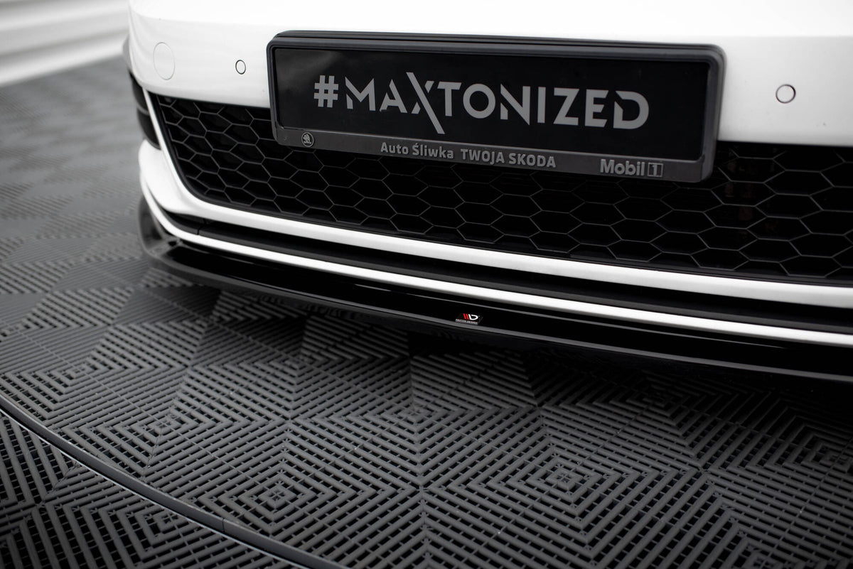 Street+ Spoilerlippe Front Ansatz V.2 passend für VW Golf GTI / GTD Mk7 Facelift schwarz Hochglanz – Ansicht 4