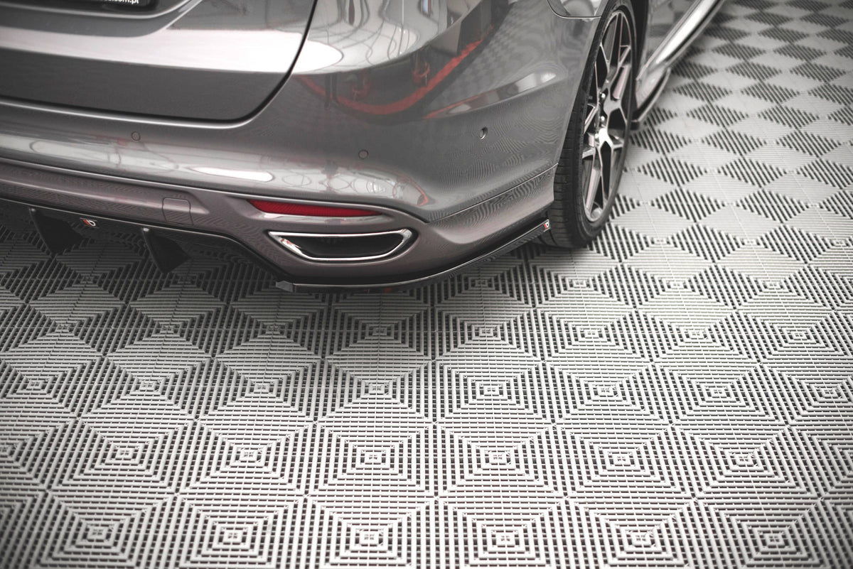 Heck Ansatz Flaps Diffusor V.2 passend für Ford Mondeo ST-Line Mk5 Facelift schwarz Hochglanz – Ansicht 3