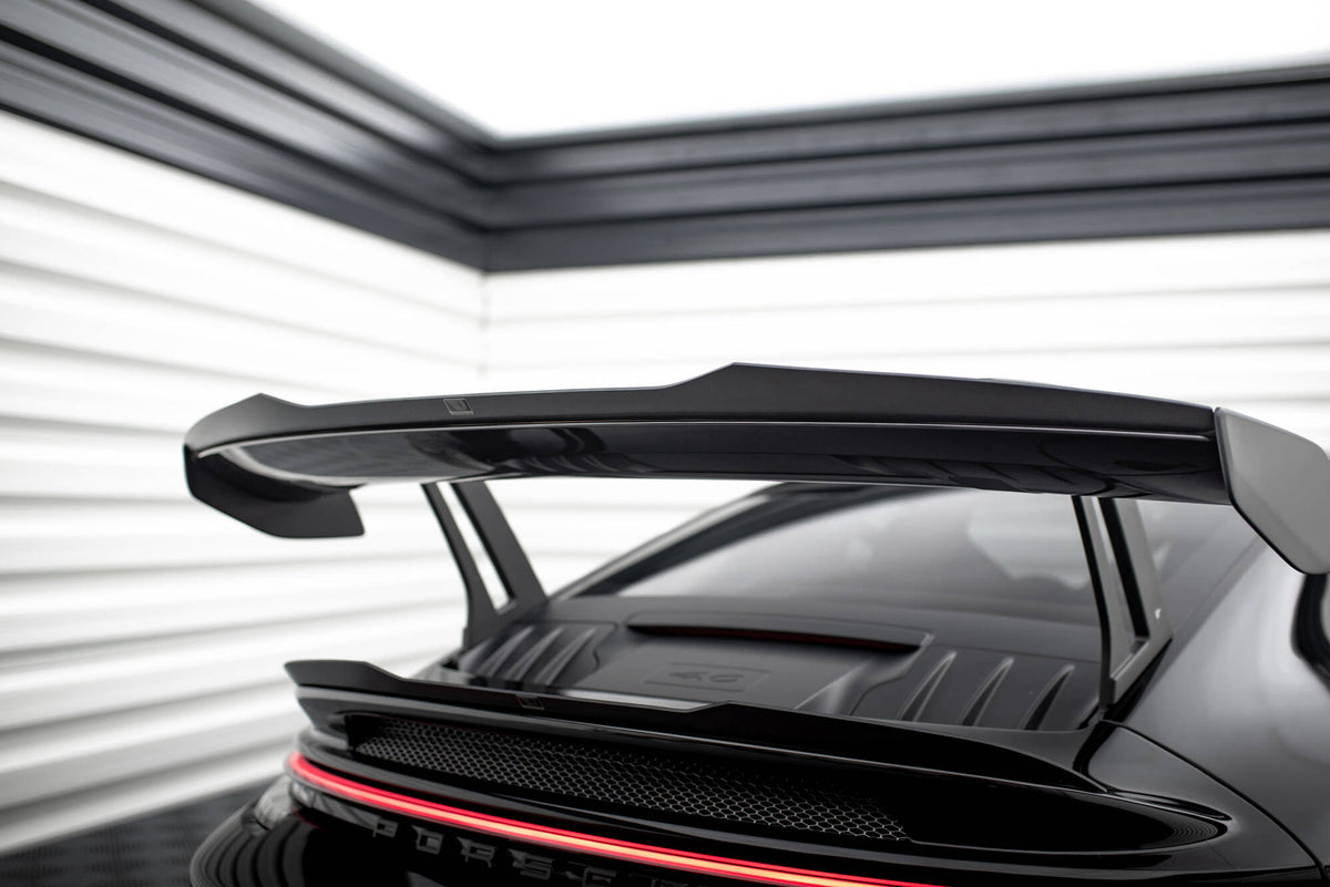 Höher Heckspoiler Lippe Porsche 911 992 GT3 schwarz Hochglanz – Ansicht 3
