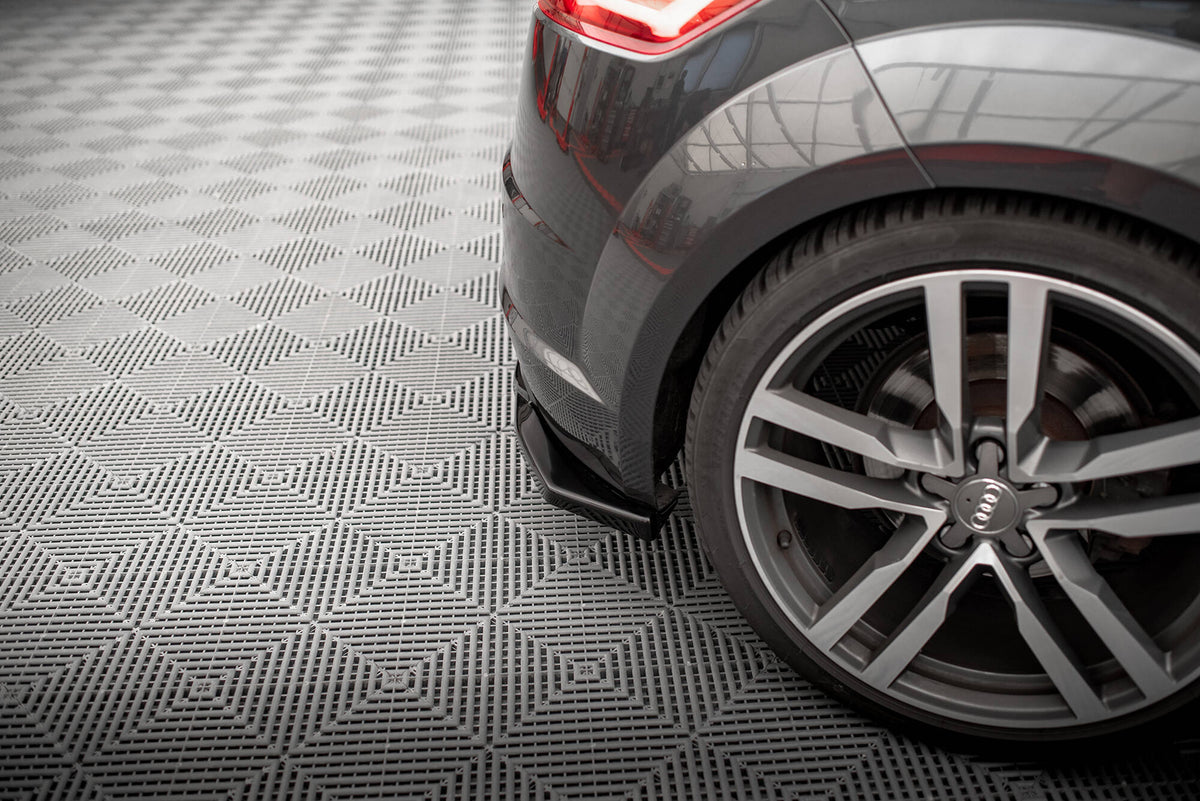 Heck Ansatz Flaps Diffusor V.1 passend für Audi TT S-Line 8S schwarz Hochglanz – Ansicht 4