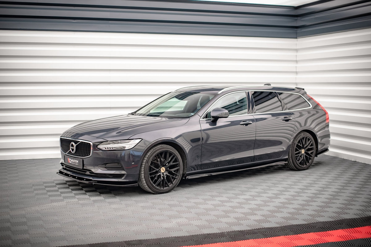 Street+ Seitenschweller Leisten passend für Volvo V90 Mk2 schwarz Hochglanz – Ansicht 3