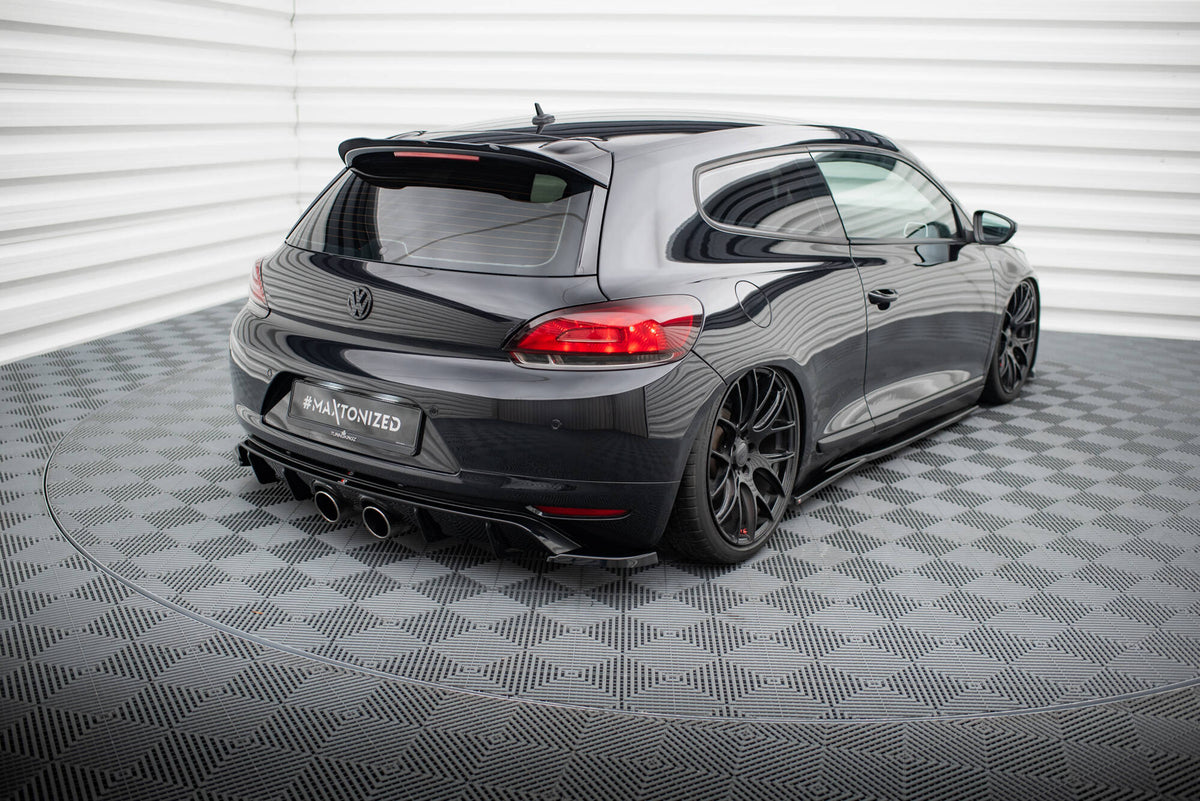 Heck Ansatz Flaps Diffusor V.2 passend für VW Scirocco Mk3  schwarz Hochglanz – Ansicht 4