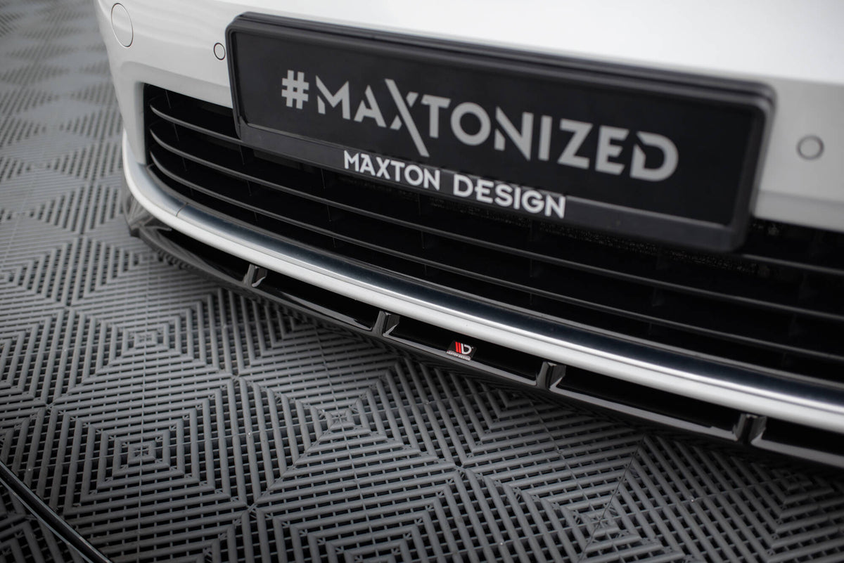 Street+ Spoilerlippe Front Ansatz V.5 passend für VW Golf R / R-Line Mk7 schwarz Hochglanz – Ansicht 3