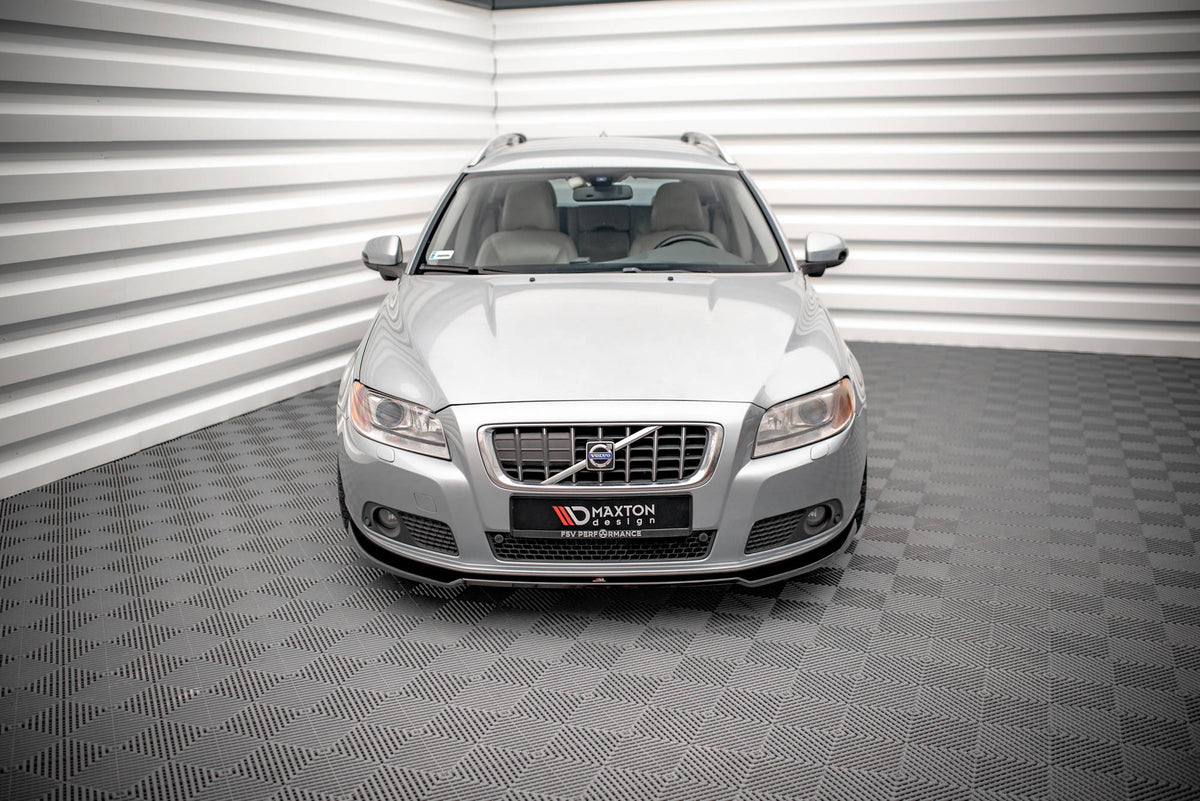 Street+ Spoilerlippe Front Ansatz V.2 passend für Volvo V70 Mk3 schwarz Hochglanz – Ansicht 1