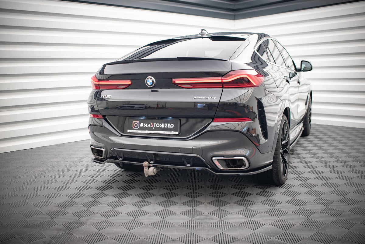 Street+ Mittlerer Diffusor RACE passend für V.3 BMW X6 M-Paket G06 schwarz Hochglanz – Ansicht 1