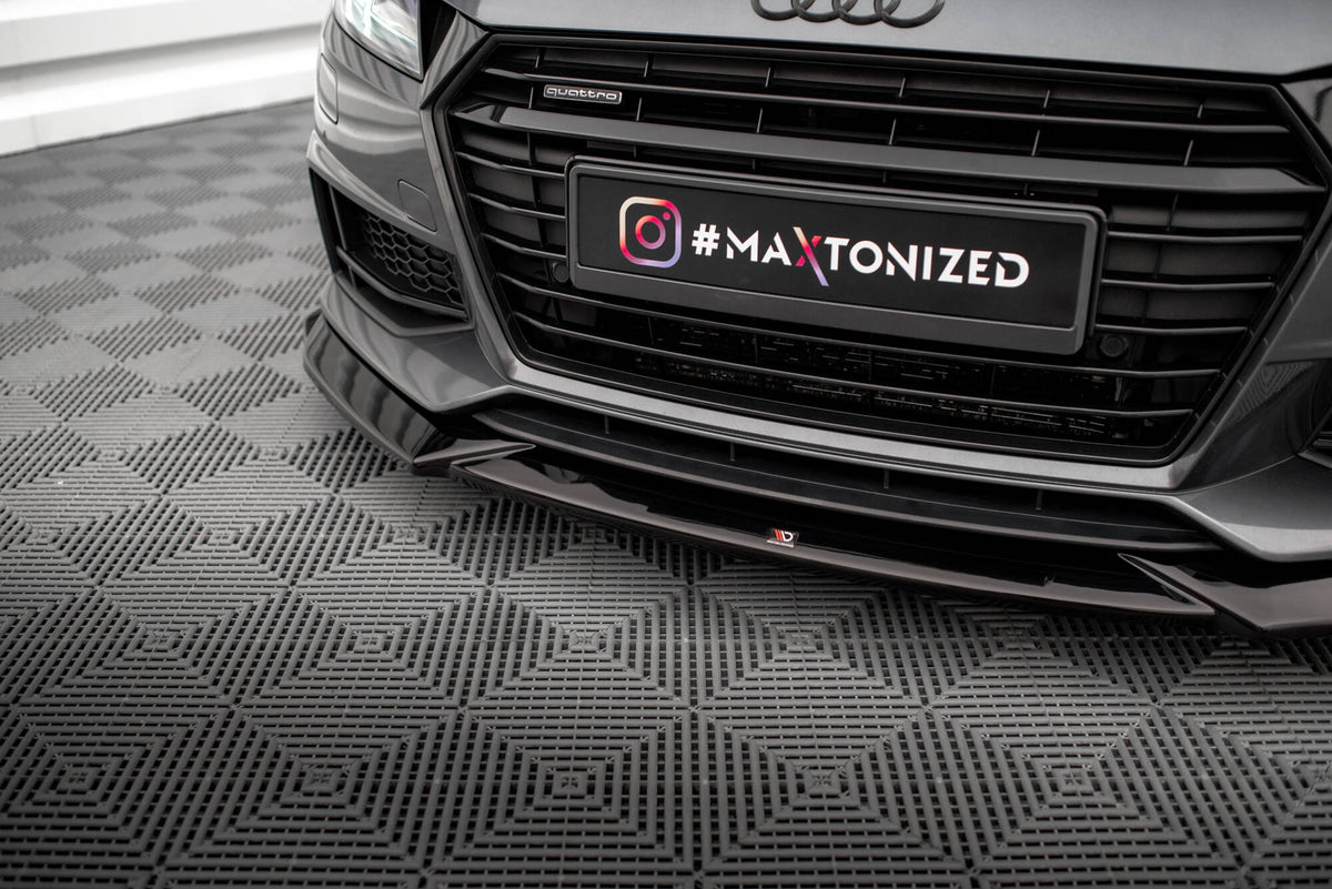 Street+ Spoilerlippe Front Ansatz V.1 passend für Audi TT S / S-Line 8S schwarz Hochglanz – Ansicht 3
