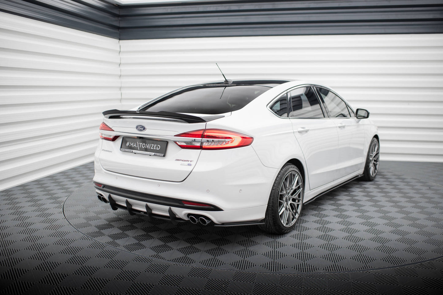 Street Pro Heck Ansatz Flaps Diffusor passend für Ford Mondeo Sport Mk5 Facelift / Fusion Sport Mk2 Facelift – Ansicht 1