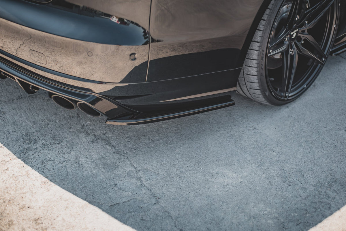 Heck Ansatz Flaps Diffusor V.2 passend für Audi S8 D4 Facelift schwarz Hochglanz – Ansicht 5