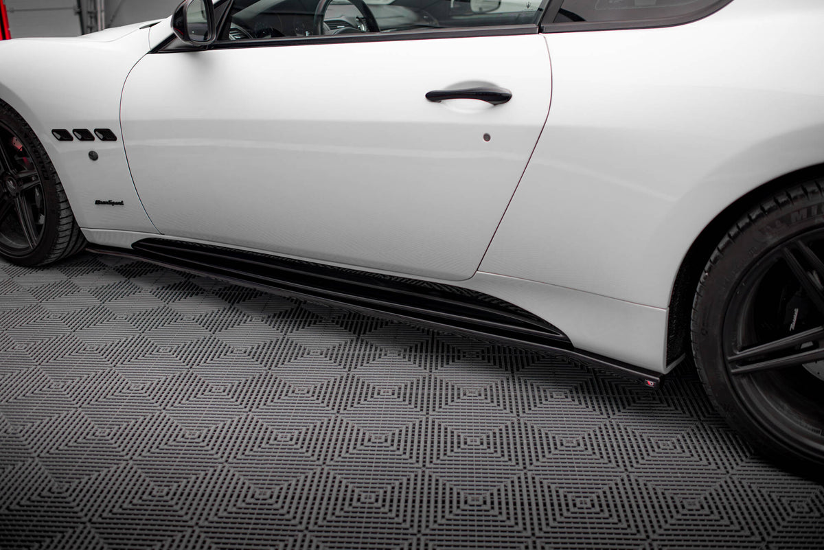 Street+ Seitenschweller Leisten passend für Maserati Granturismo S Mk1 schwarz Hochglanz – Ansicht 3