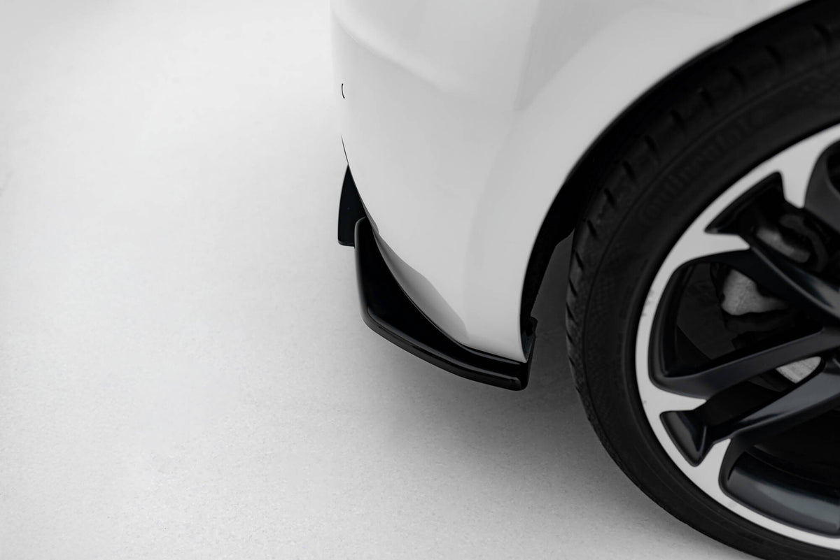 Heck Ansatz Flaps Diffusor passend für Peugeot RCZ Mk1 / Mk1 Facelift schwarz Hochglanz – Ansicht 4