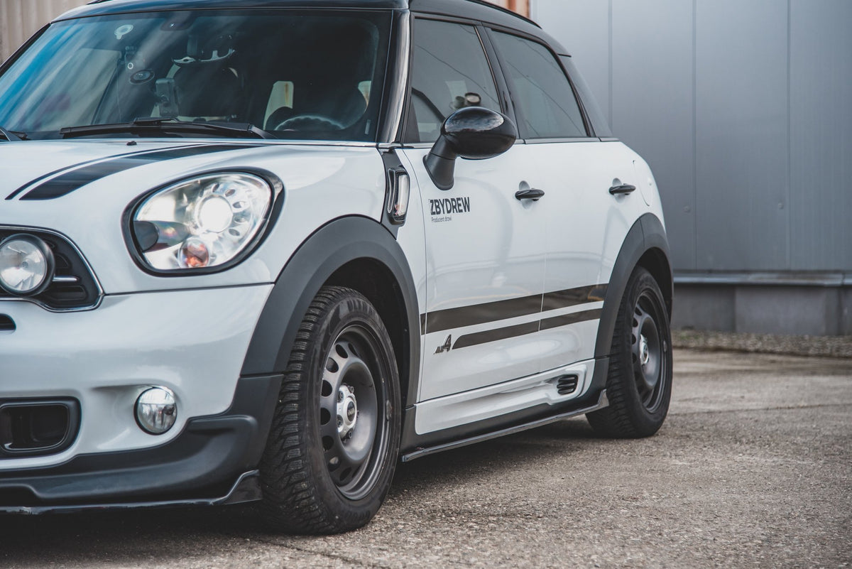 Street+ Seitenschweller Leisten passend für Mini Countryman Mk1 JCW  schwarz Hochglanz – Ansicht 3