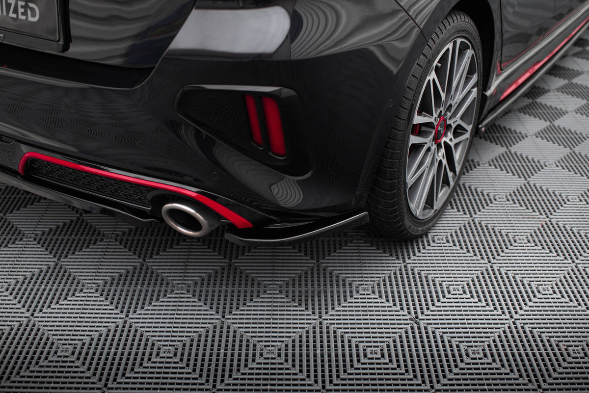 Heck Ansatz Flaps Diffusor passend für Kia Ceed GT Mk3 Facelift schwarz Hochglanz – Ansicht 1