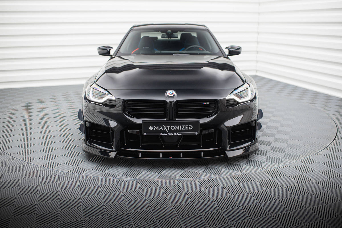 Street+ Spoilerlippe Front Ansatz V.3 passend für BMW M2 G87 schwarz Hochglanz – Ansicht 1