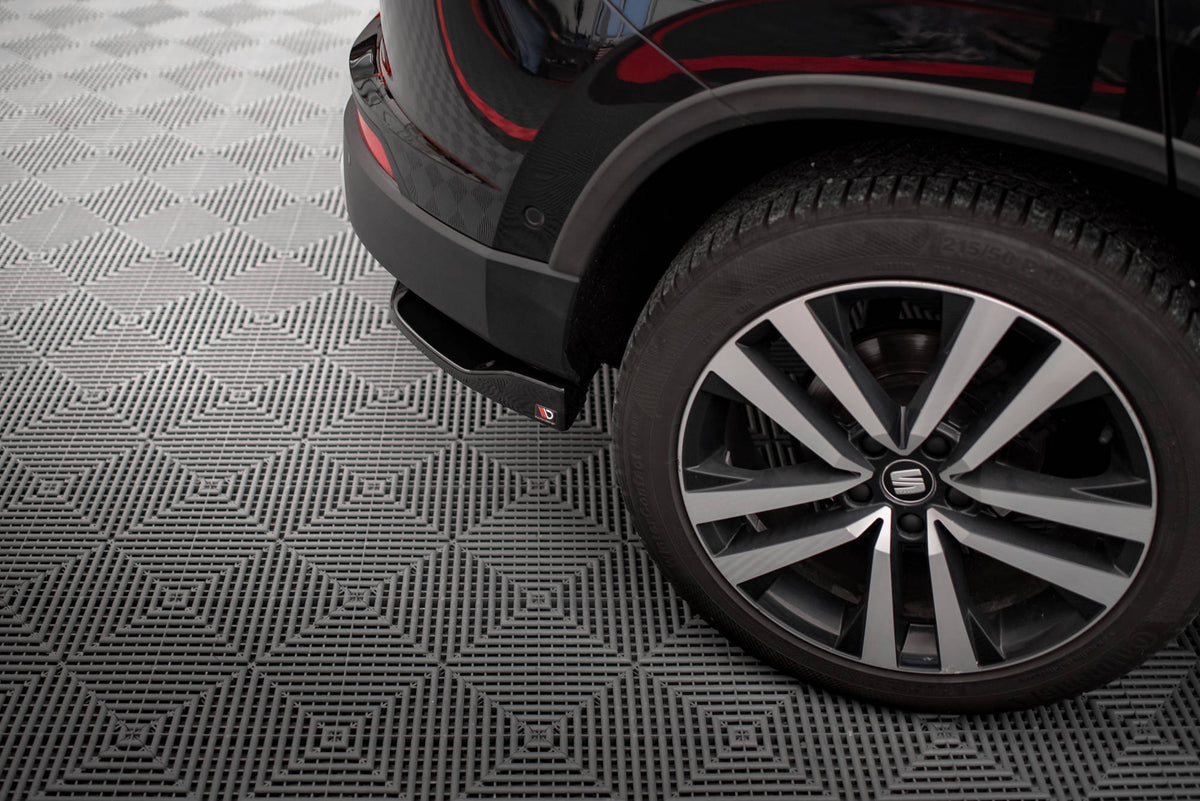 Heck Ansatz Flaps Diffusor passend für Seat Ateca Mk1 schwarz Hochglanz – Ansicht 4