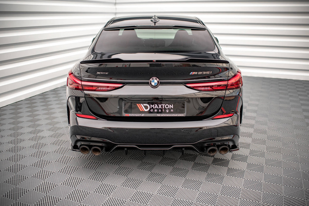 Heck Ansatz Flaps Diffusor passend für BMW M235i Gran Coupe F44 schwarz Hochglanz – Ansicht 4