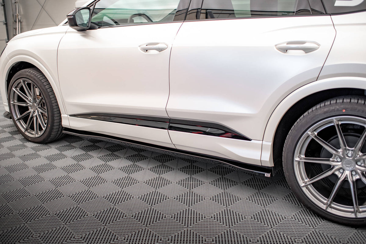 Street+ Seitenschweller Leisten passend für Audi Q4 e-tron Sportback S-line Mk1 schwarz Hochglanz – Ansicht 4