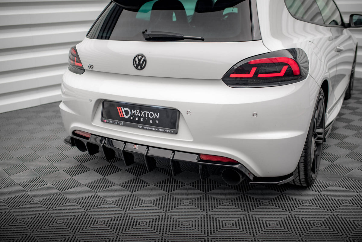 Diffusor Heck Ansatz V.1 passend für VW Scirocco R Mk3 schwarz Hochglanz – Ansicht 3