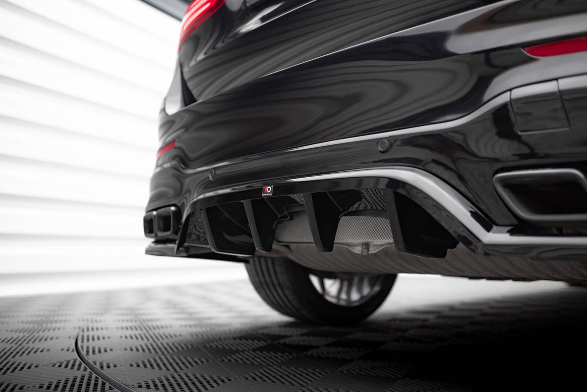 Street+ Mittlerer Diffusor RACE passend für V.1 Mercedes-AMG GLC 63 SUV X253 schwarz Hochglanz – Ansicht 4