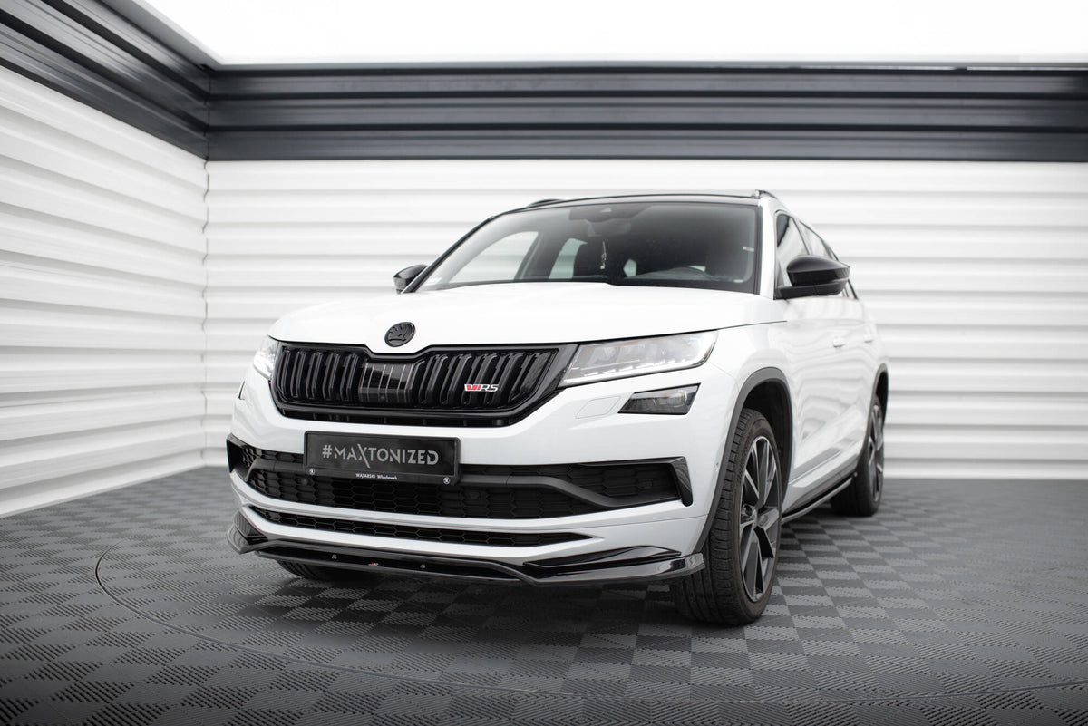 Street+ Spoilerlippe Front Ansatz passend für Skoda Kodiaq Mk1 Sportline/RS schwarz Hochglanz – Ansicht 3