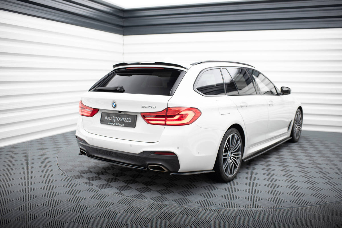 Heck Ansatz Flaps Diffusor passend für BMW 5er G30/ G31 M-Paket schwarz Hochglanz – Ansicht 1
