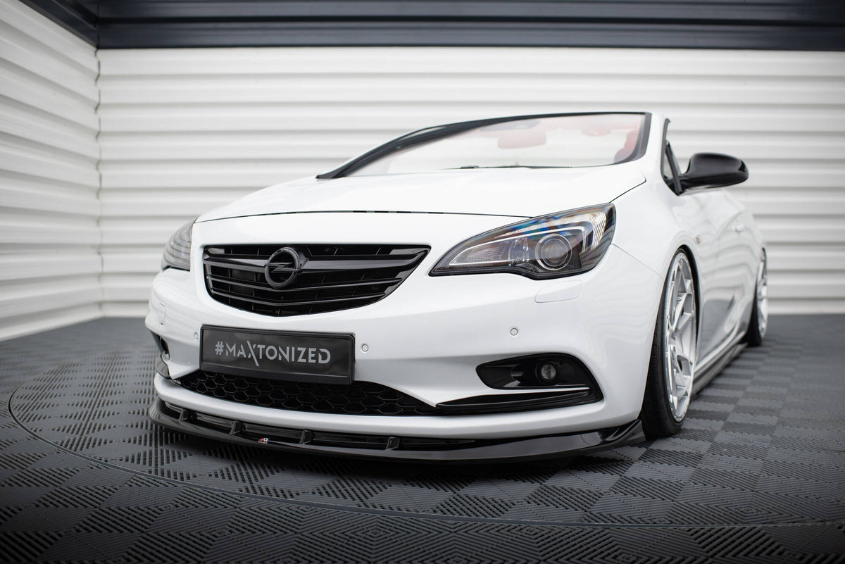 Street+ Spoilerlippe Front Ansatz passend für Opel Cascada schwarz Hochglanz – Ansicht 3