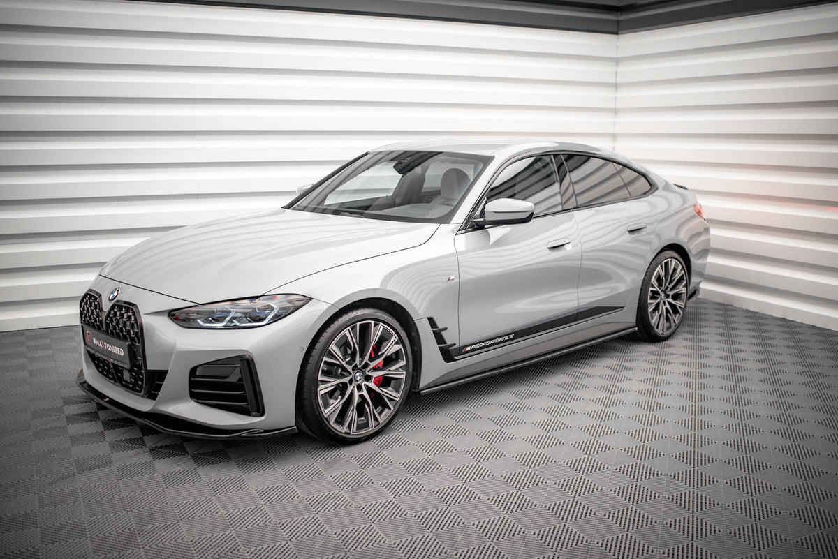 Street+ Seitenschweller Leisten passend für V.1 passend für BMW 4er Gran Coupe M-Paket / M440i G26 schwarz Hochglanz – Ansicht 4