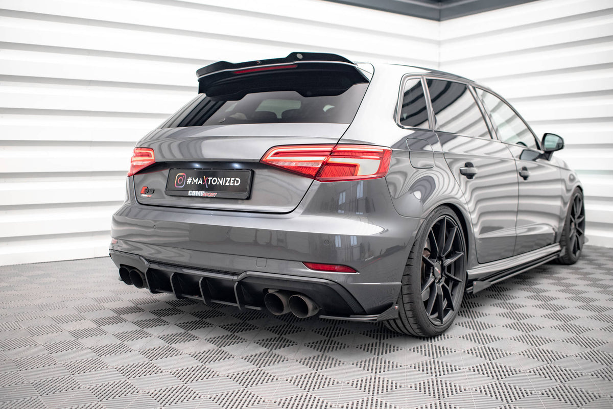 Heckspoiler Lippe Audi S3 / A3 S-Line Sportback 8V  schwarz Hochglanz – Ansicht 3