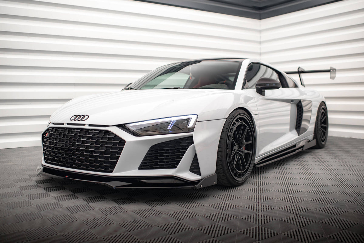 Street+ Spoilerlippe Front Ansatz V.3 + Flaps passend für Audi R8 Mk2 Facelift – Ansicht 3
