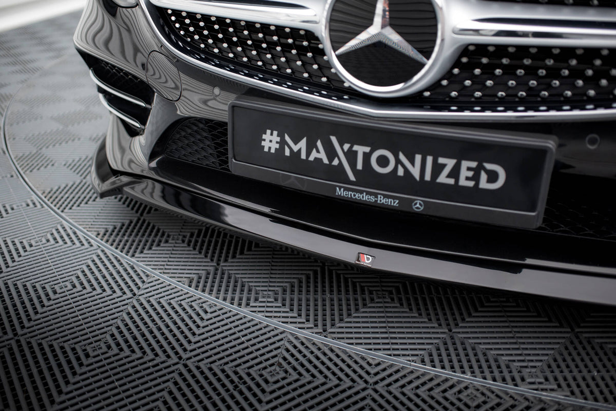 Street+ Spoilerlippe Front Ansatz V.1 passend für Mercedes-Benz S Coupe AMG-Line C217 Facelift schwarz Hochglanz – Ansicht 3