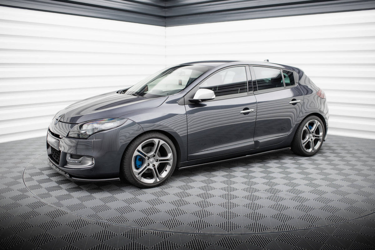 Street+ Seitenschweller Leisten passend für Renault Megane GT MK3 Facelift schwarz Hochglanz – Ansicht 1