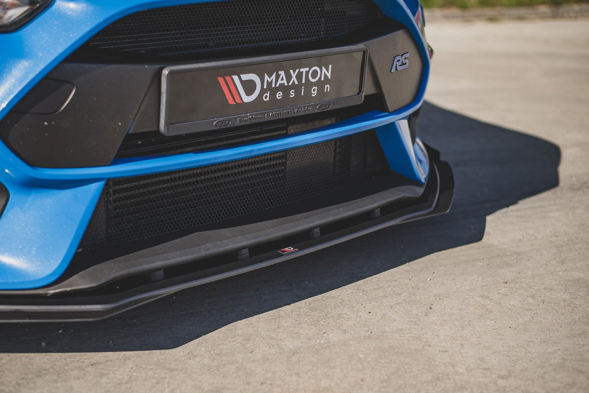 Street Pro Street+ Spoilerlippe Front Ansatz passend für + Flaps passend für Ford Focus RS Mk3 schwarz Hochglanz – Ansicht 1