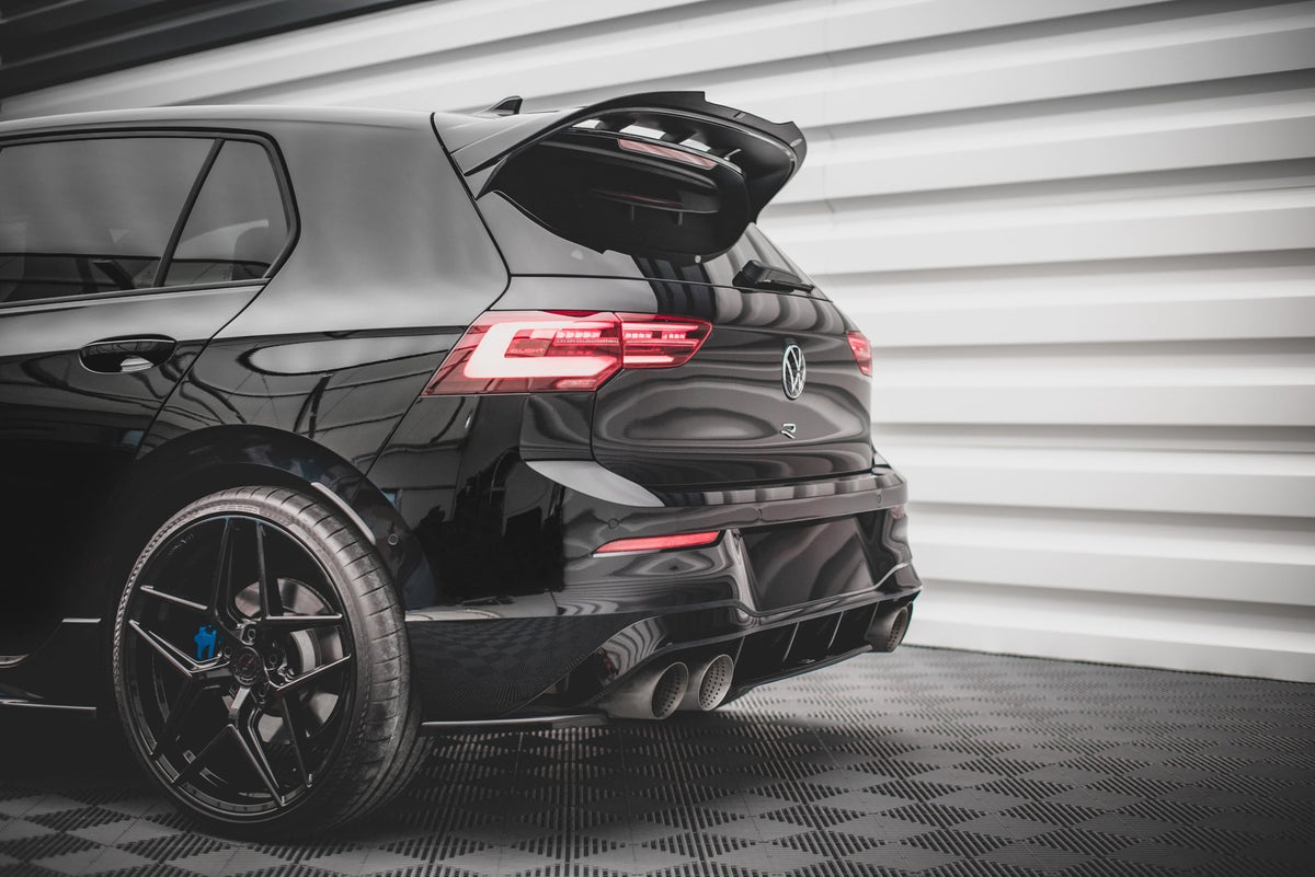 Heck Ansatz Flaps Diffusor V.1 passend für VW Golf R Hatchback Mk8 Facelift schwarz Hochglanz – Ansicht 5