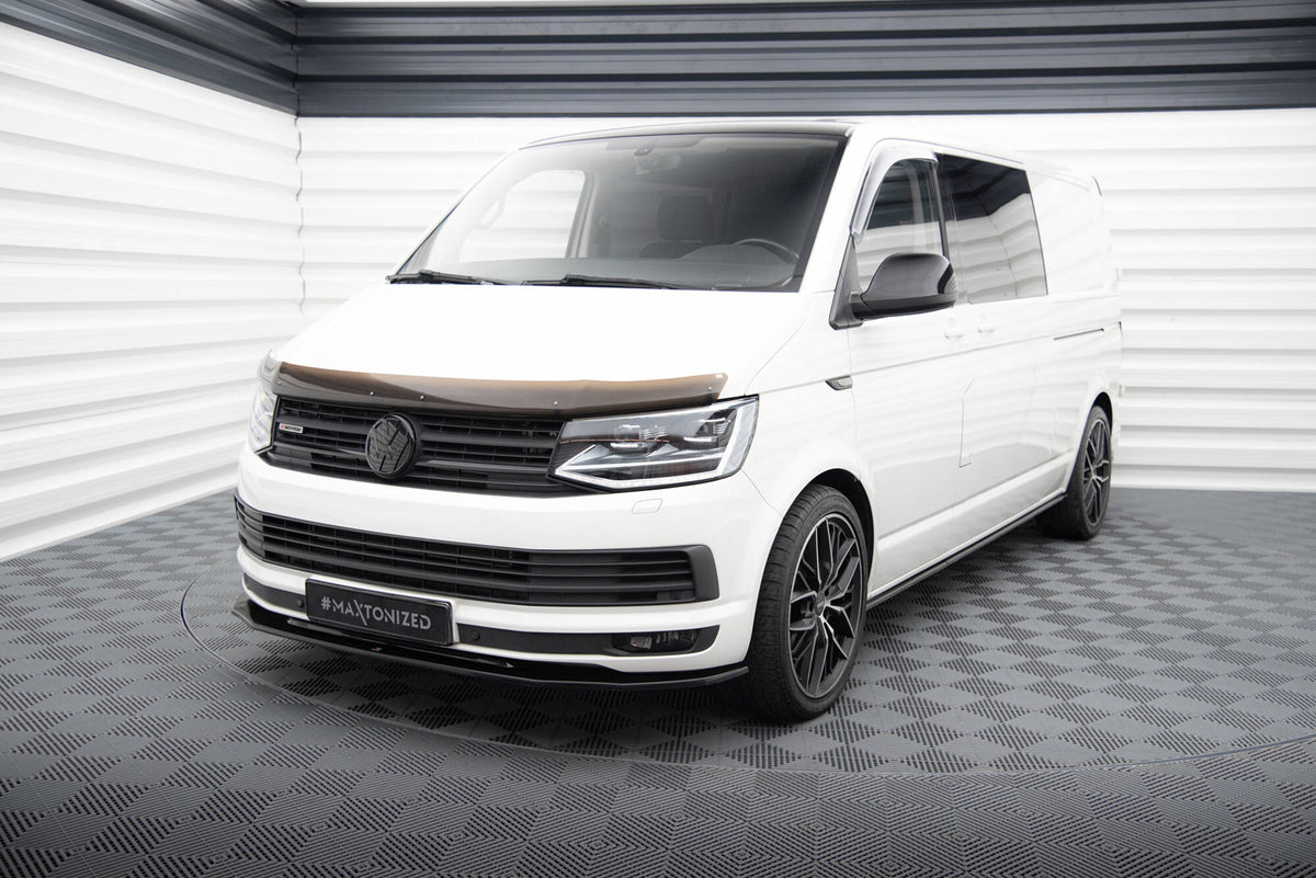 Street+ Spoilerlippe Front Ansatz V.2 passend für VW T6  schwarz Hochglanz – Ansicht 3