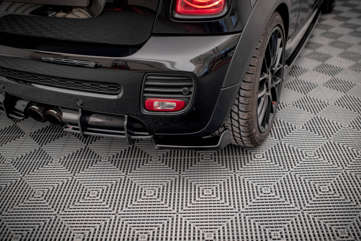 Heck Ansatz Flaps Diffusor V.2 passend für Mini Cooper John Cooper Works R56 schwarz Hochglanz – Ansicht 3