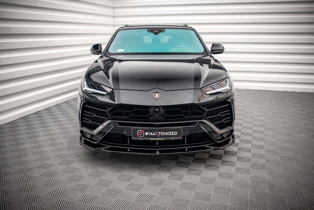 Street+ Spoilerlippe Front Ansatz V.2 passend für Lamborghini Urus Mk1 schwarz Hochglanz – Ansicht 1