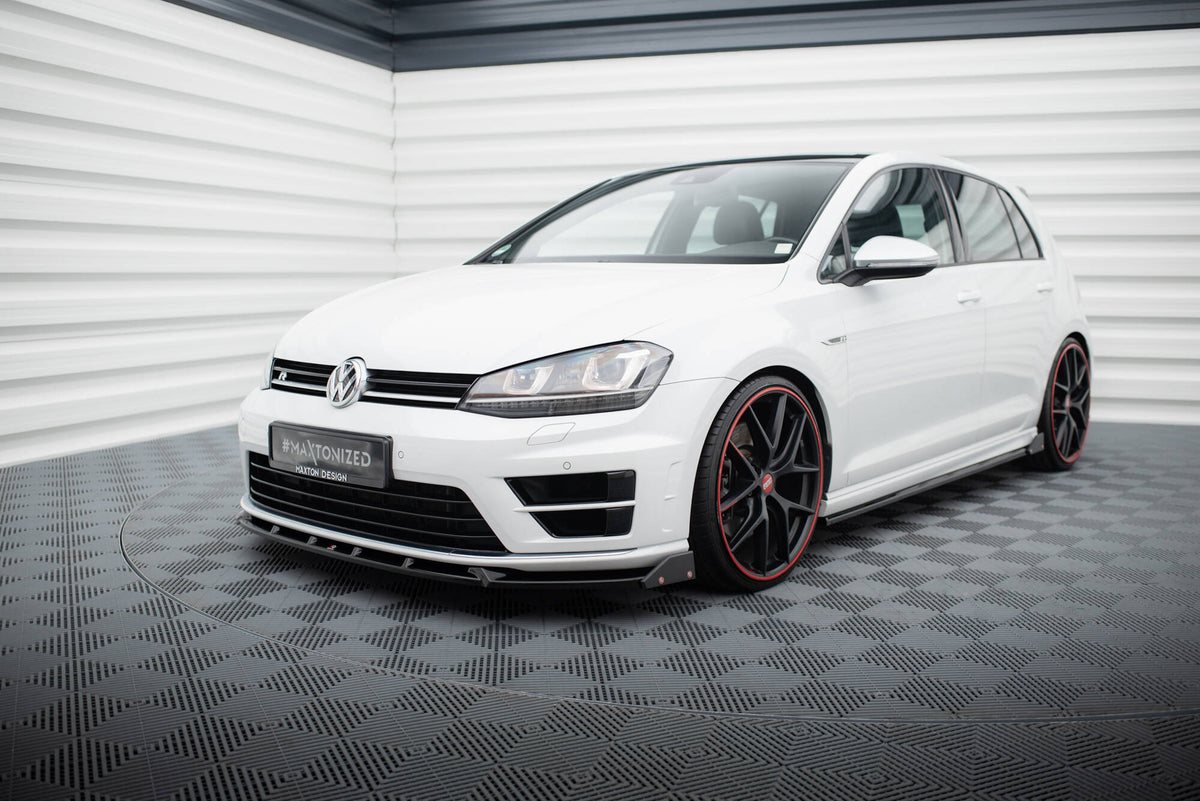 Street+ Spoilerlippe Front Ansatz V.5 + Flaps passend für VW Golf R / R-Line Mk7 – Ansicht 4