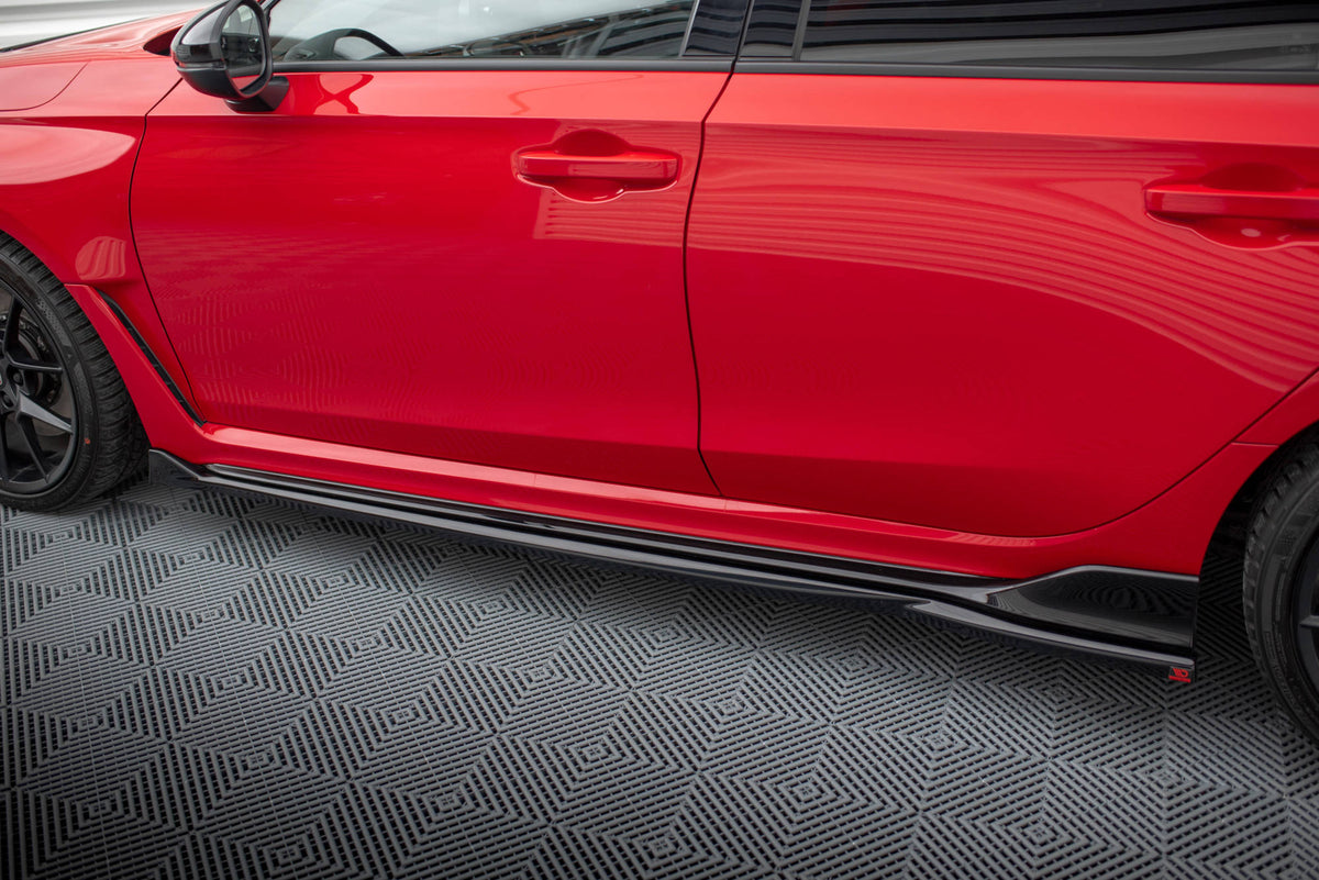 Street+ Seitenschweller Leisten V.2 passend für Honda Civic Type-R Mk 11 schwarz Hochglanz – Ansicht 3