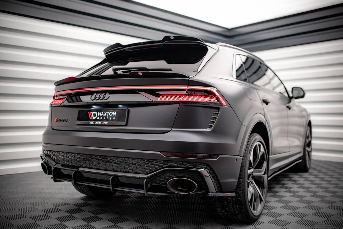 Heck Ansatz Flaps Diffusor passend für Audi RSQ8 Mk1 schwarz Hochglanz – Ansicht 1