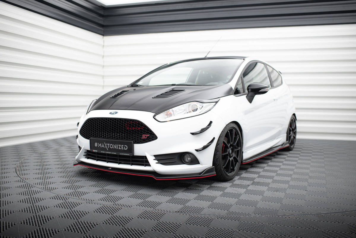 Street+ Spoilerlippe Front Ansatz V.5 passend für Ford Fiesta ST Mk7 Facelift schwarz Hochglanz – Ansicht 5