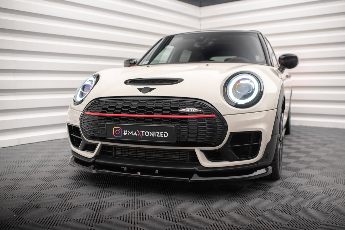 Street+ Spoilerlippe Front Ansatz V.1 passend für Mini Cooper Clubman John Cooper Works F54 Facelift schwarz Hochglanz – Ansicht 4