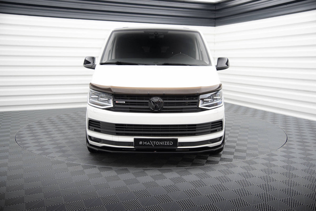 Street+ Spoilerlippe Front Ansatz V.2 passend für VW T6  schwarz Hochglanz – Ansicht 1
