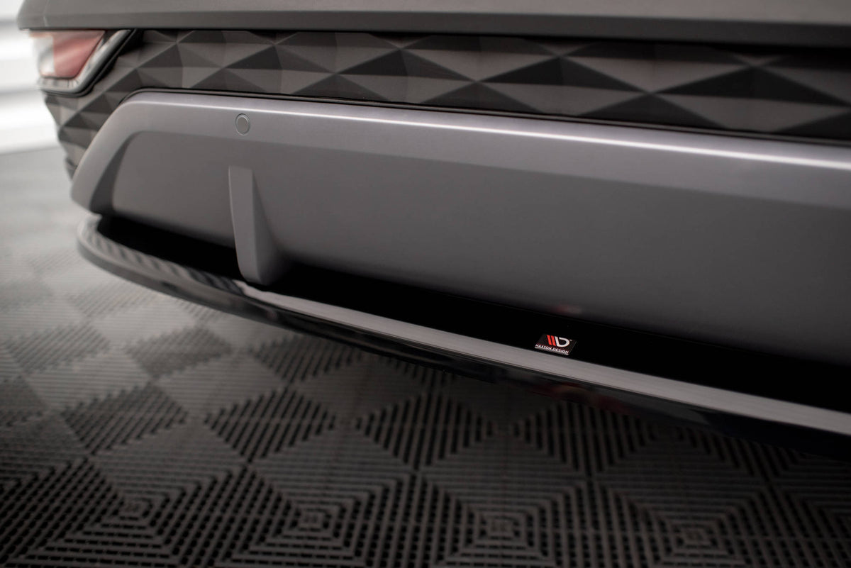 Heck Ansatz Flaps Diffusor passend für Hyundai Tucson Mk4 schwarz Hochglanz – Ansicht 4