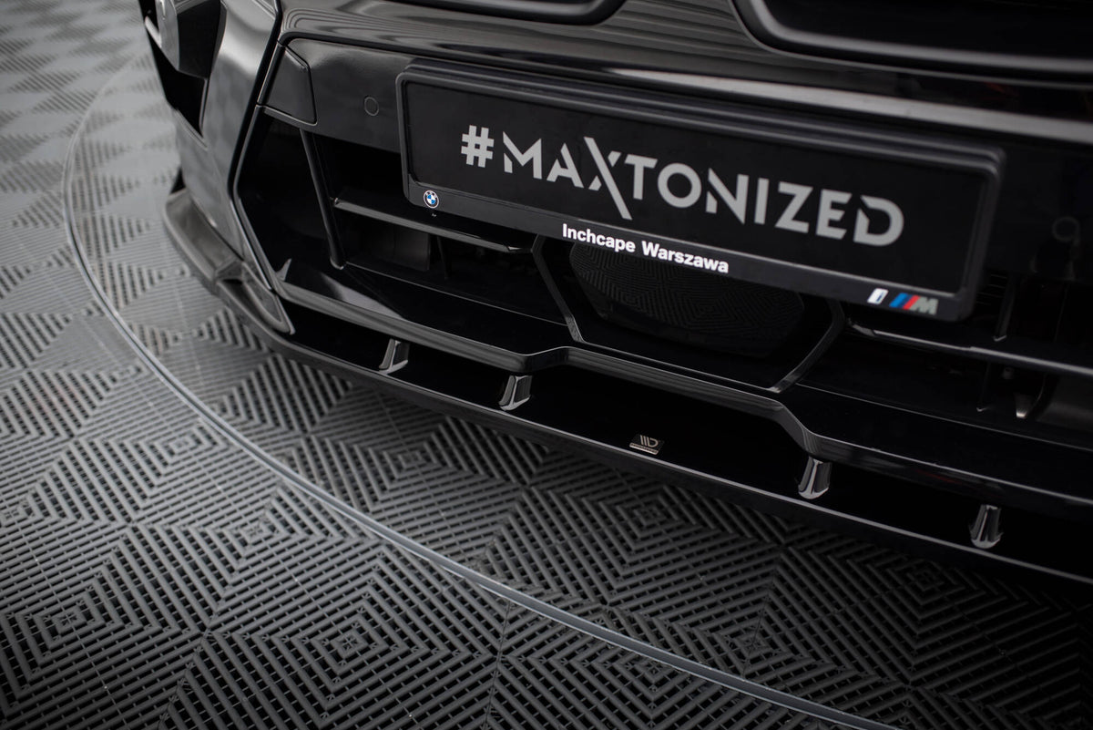 Street+ Spoilerlippe Front Ansatz V.2 passend für BMW X5 M F95 Facelift schwarz Hochglanz – Ansicht 4